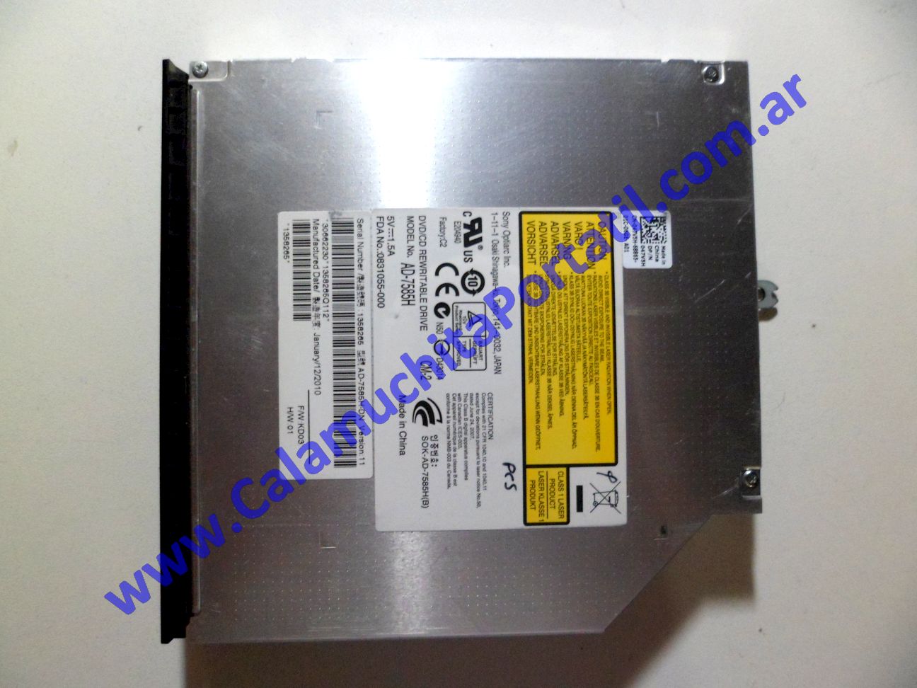 Grabadora DVD Dell Inspiron 1546 - P02F ⋆ Calamuchita Portátil Grabadora DVD Dell Inspiron 1546 - P02F