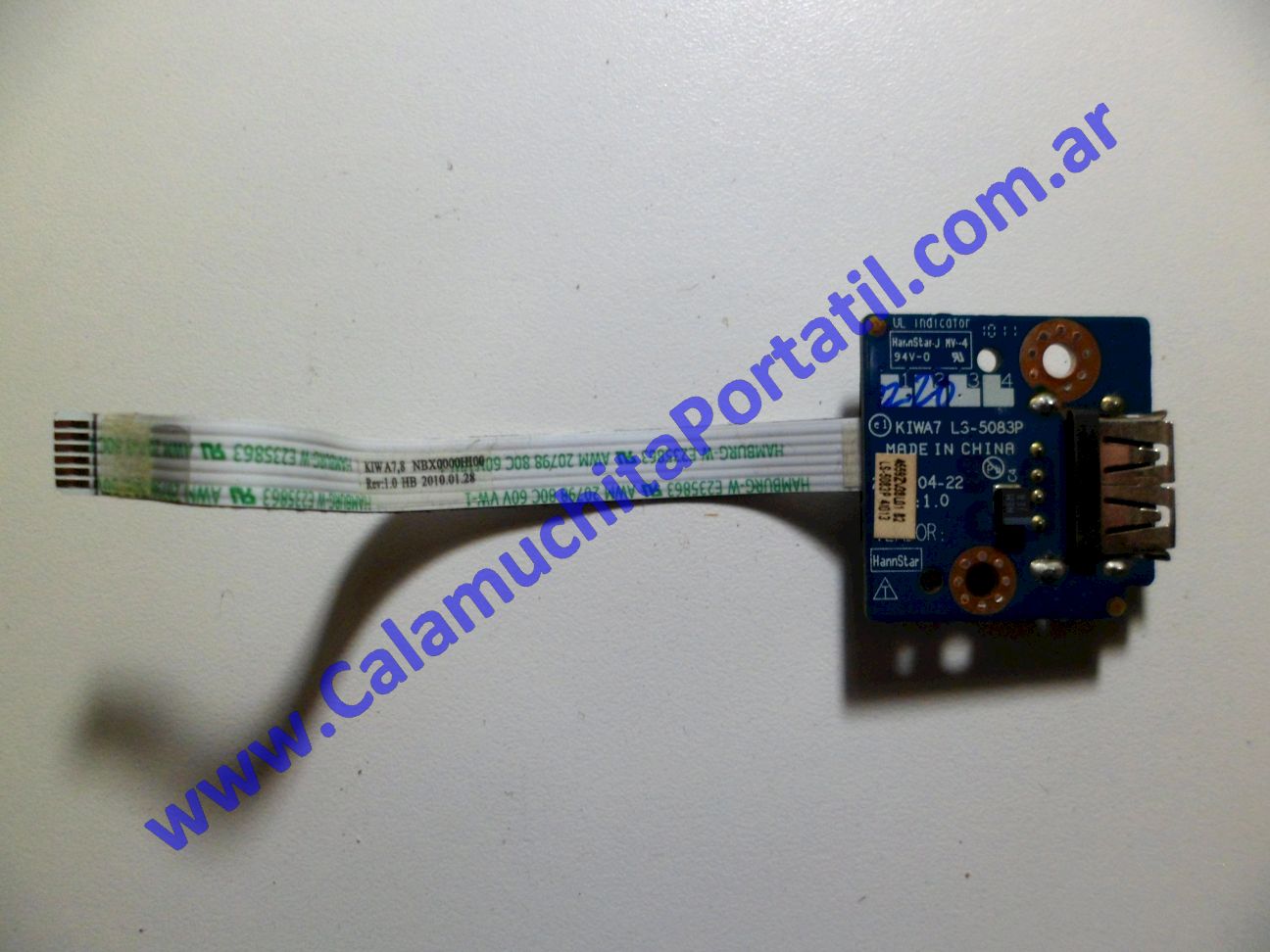 Placa USB Lenovo G555 - 0873 ⋆ Calamuchita Portátil Placa USB Lenovo G555 - 0873