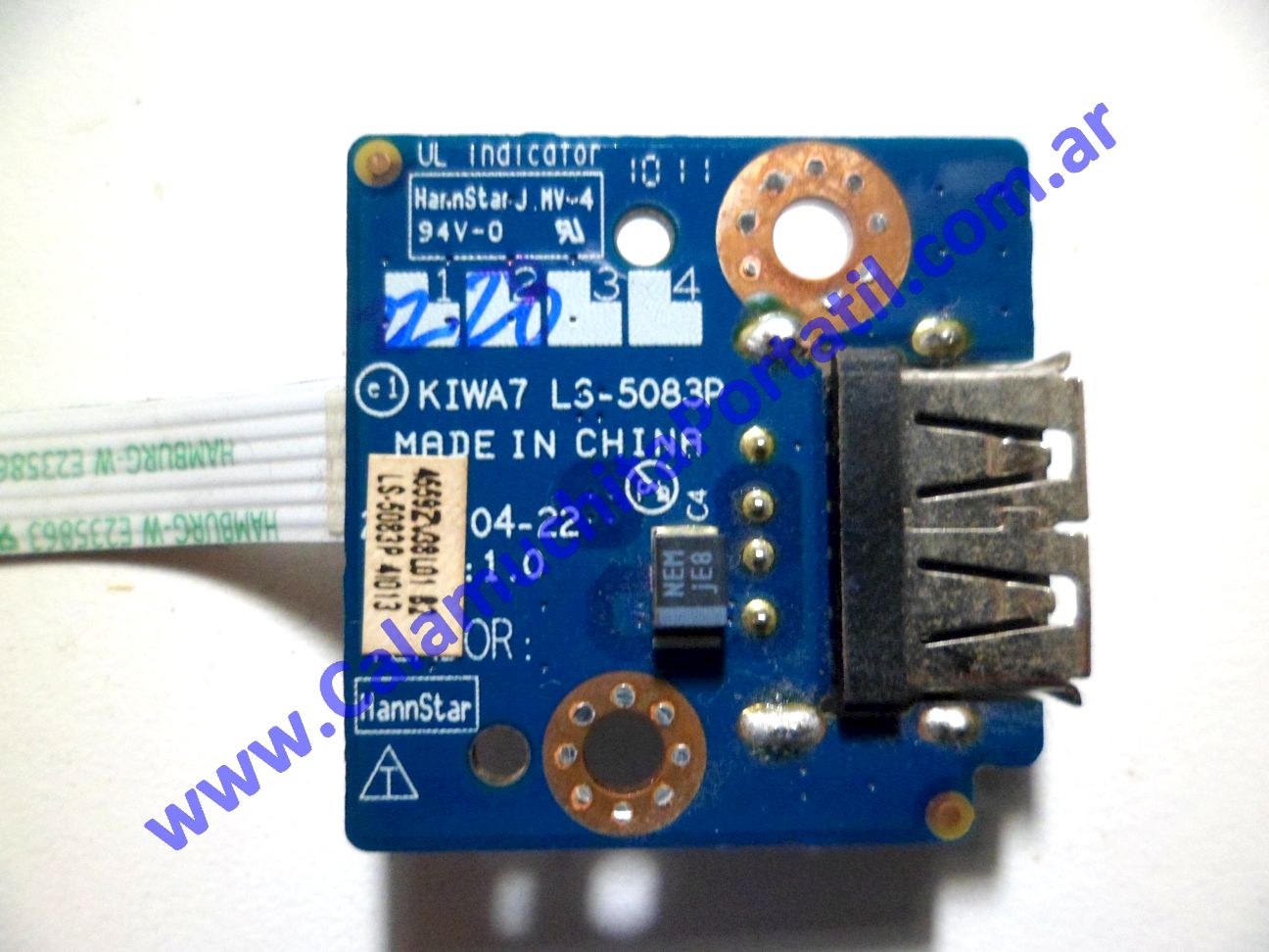 Placa USB Lenovo G555 - 0873 ⋆ Calamuchita Portátil Placa USB Lenovo G555 - 0873