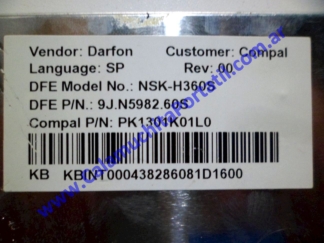 Teclado Acer Aspire 5720-4794 - ICL50 ⋆ Calamuchita Portátil Teclado Acer Aspire 5720-4794 - ICL50