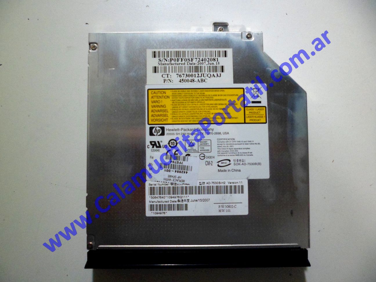 0132OPT1 Grabadora DVD Compaq Presario F500 - F565LA