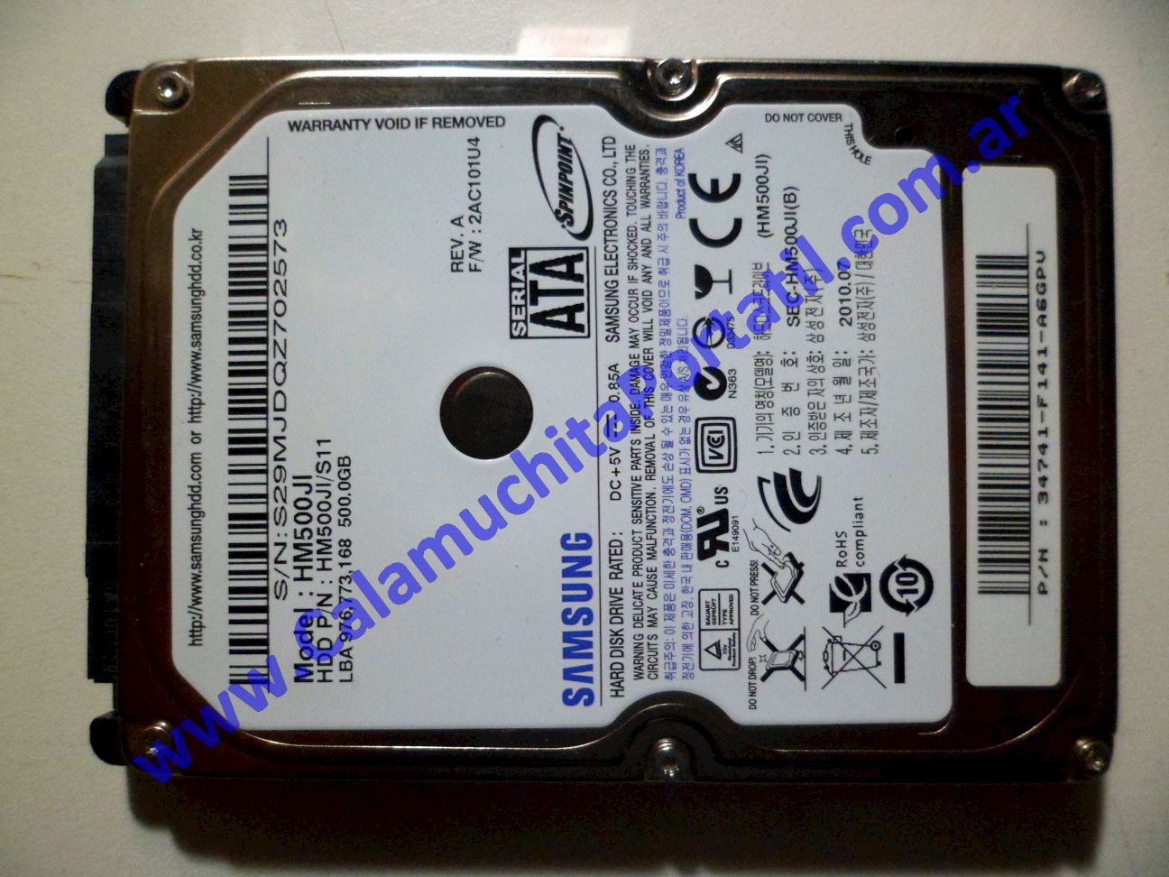 0146HDA1 Disco Rígido Dell Inspiron Mini 1012 - P04T