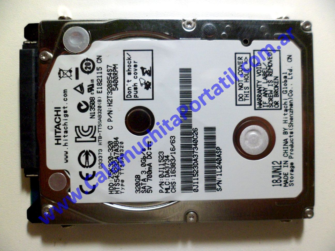 0178HDA1 Disco Rígido Asus Eee PC 1005HA-BLK053S