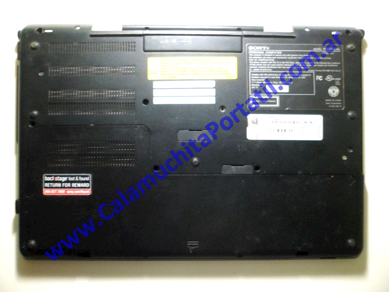 Carcasa Base Sony Vaio VPCSB11FX - PCG-41216L ⋆ Calamuchita Portátil Carcasa Base Sony Vaio VPCSB11FX - PCG-41216L