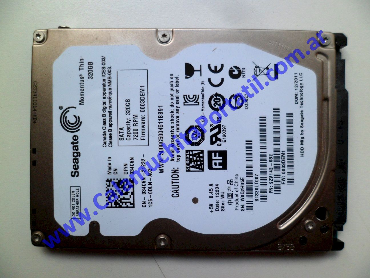 Disco Rígido Acer Aspire 4551-2522 - MS2307 ⋆ Calamuchita Portátil Disco Rígido Acer Aspire 4551-2522 - MS2307