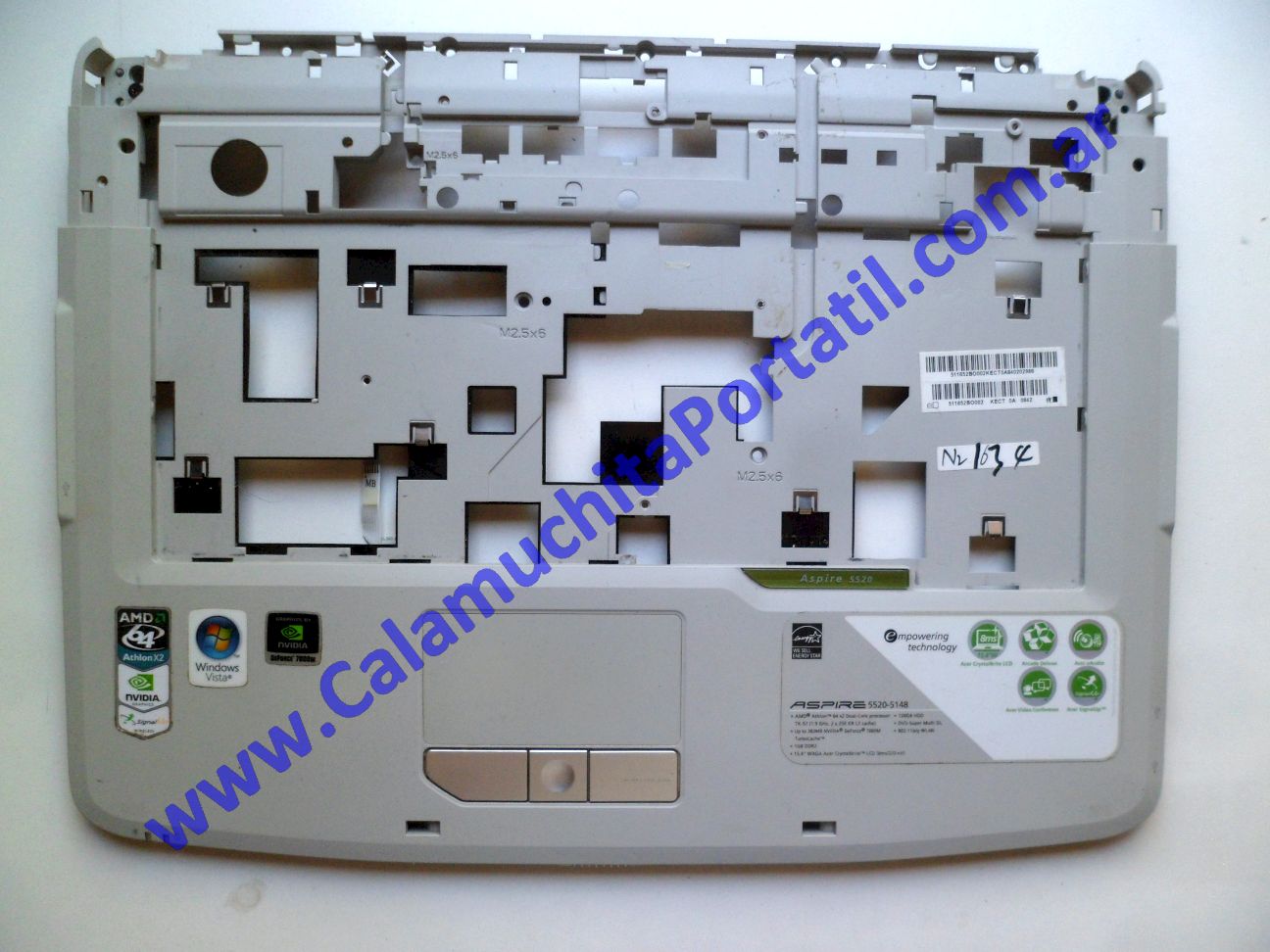 Carcasa Teclado Acer Aspire 5520-5148 - ICW50 ⋆ Calamuchita Portátil Carcasa Teclado Acer Aspire 5520-5148 - ICW50