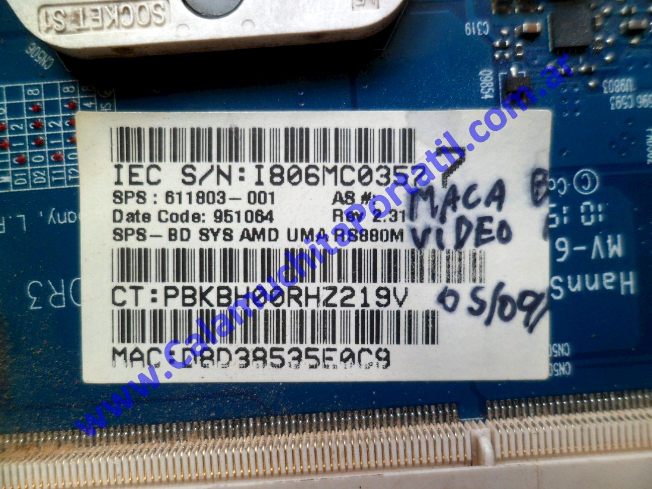 Mother HP HP 425 - XD057LA#AC8 ⋆ Calamuchita Portátil Mother HP HP 425 - XD057LA#AC8
