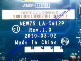 Calamuchita Portátil ⋆ Venta de repuestos de notebooks y netbooks / Compra de equipos ⋆ https://www.calamuchitaportatil.com.ar ⋆ 0528MOA3 ⋆ <span style="color: #00ccff;"><em><strong>Modelo/Parte: NEW75 LA-5912P Rev:1.0</strong></em></span>