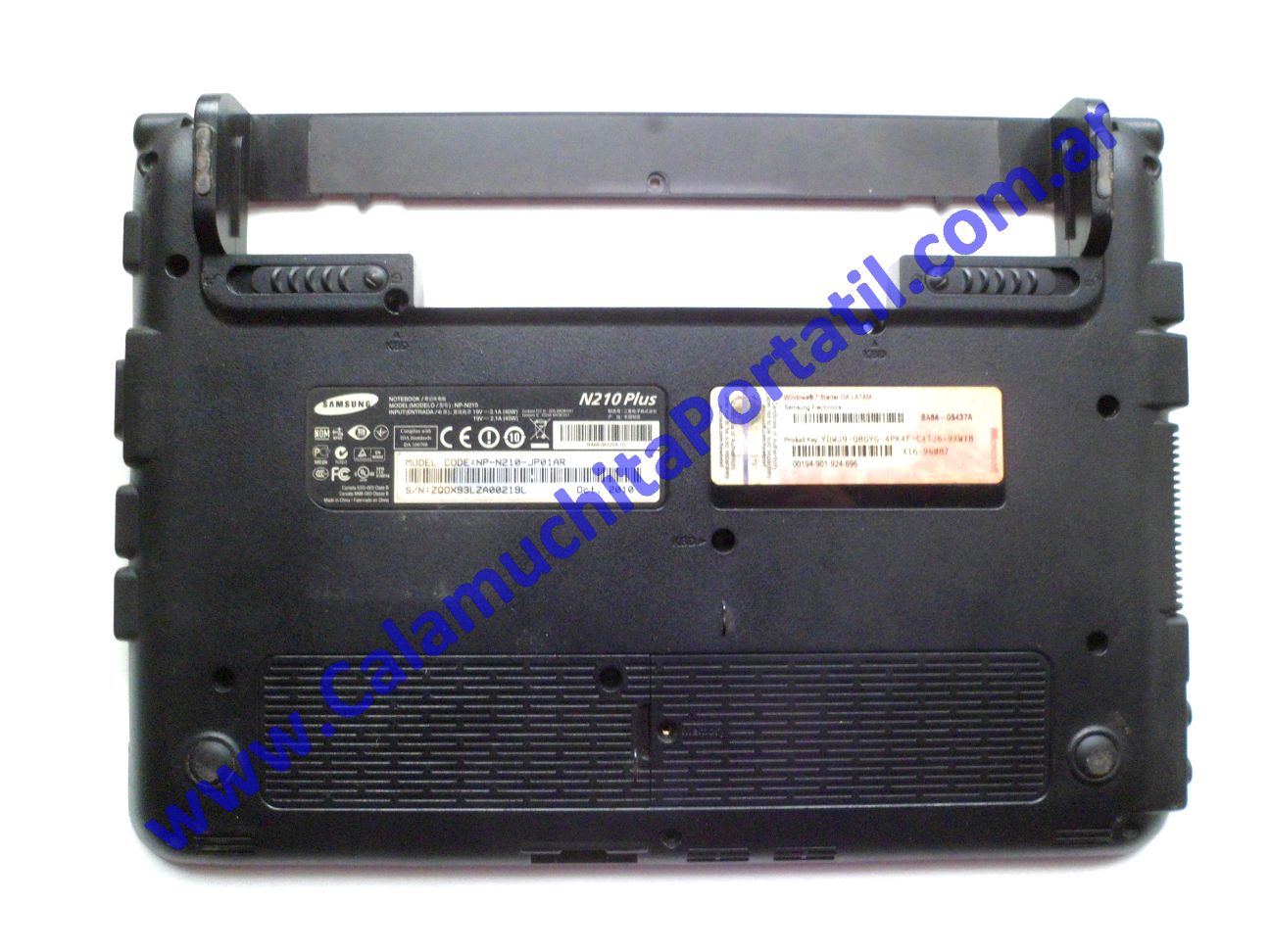 Carcasa Base Samsung N210 Plus - NP-N210-JP01AR ⋆ Calamuchita Portátil Carcasa Base Samsung N210 Plus - NP-N210-JP01AR