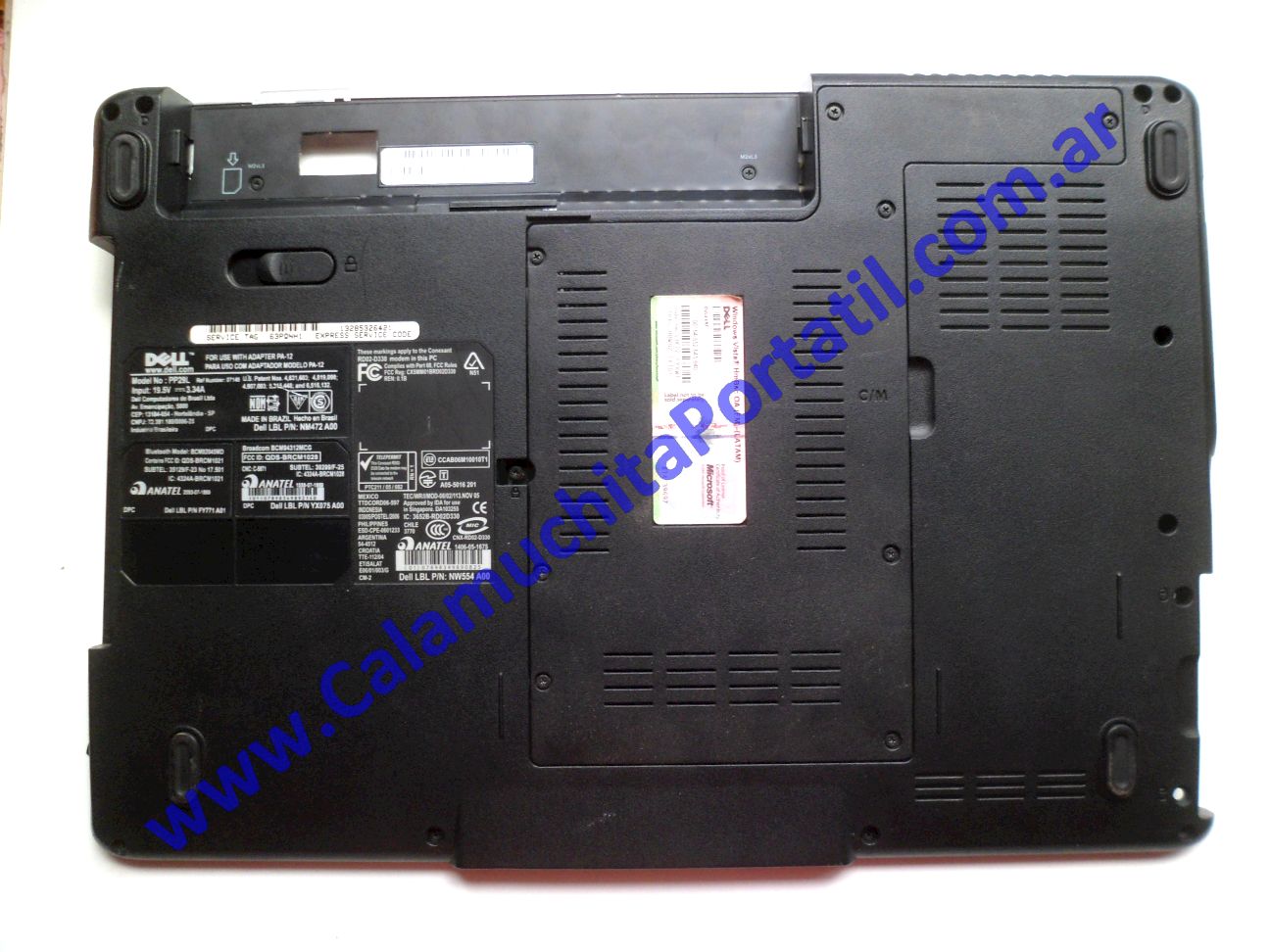 Carcasa Base Dell Inspiron 1525 - PP29L ⋆ Calamuchita Portátil Carcasa Base Dell Inspiron 1525 - PP29L