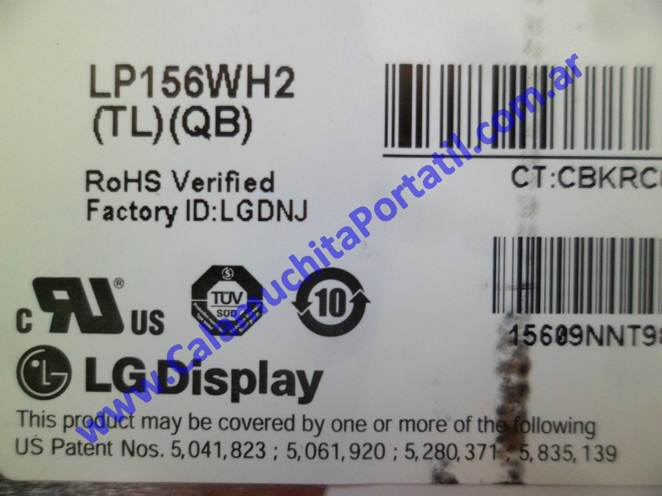 Display Compaq Presario CQ56-106LA - XR161LA#AC8 ⋆ Calamuchita Portátil Display Compaq Presario CQ56-106LA - XR161LA#AC8