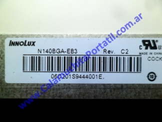 Calamuchita Portátil ⋆ Venta de repuestos de notebooks y netbooks / Compra de equipos ⋆ https://www.calamuchitaportatil.com.ar ⋆ 0643DIA3 ⋆ <span style="color: #00ccff;"><em><strong>Marca: Innolux<br>Modelo/Parte: N140BGA-EB3 Rev.C2</strong></em></span>