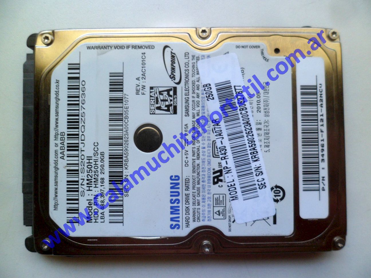 Disco Rígido Samsung R430 - NP-R430-JA07AR ⋆ Calamuchita Portátil Disco Rígido Samsung R430 - NP-R430-JA07AR