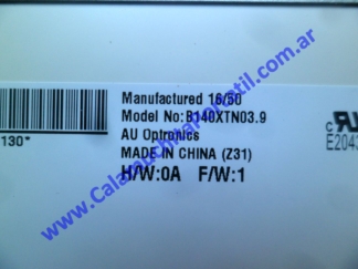 Calamuchita Portátil ⋆ Venta de repuestos de notebooks y netbooks / Compra de equipos ⋆ https://www.calamuchitaportatil.com.ar ⋆ 0671DIA3 ⋆ <span style="color: #00ccff;"><em><strong>Marca: AU Optronics<br>Modelo/Parte: B140XTN03.9 HW0A</strong></em></span>