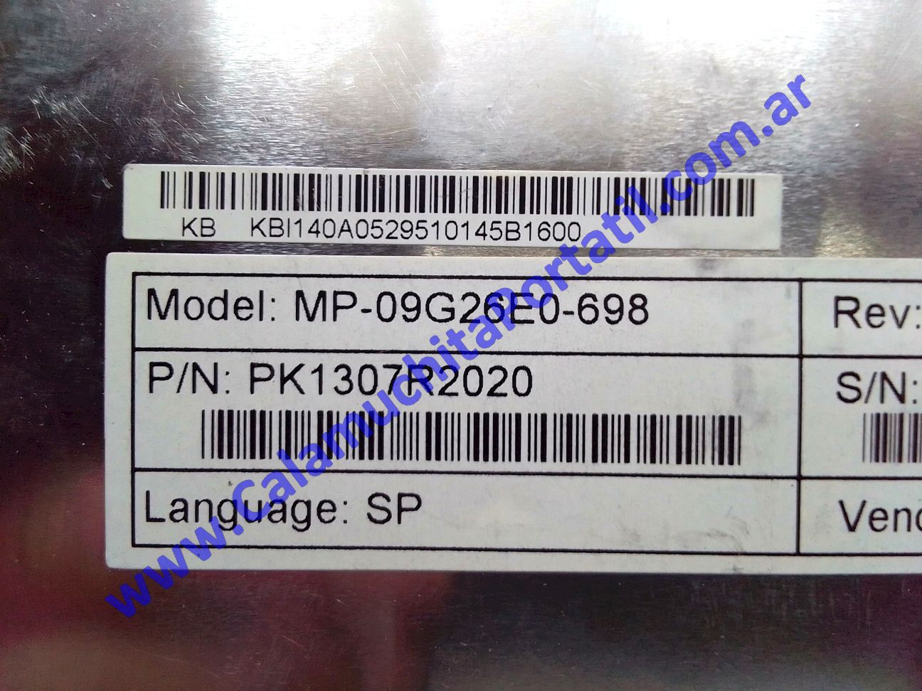 Teclado Acer Aspire 4540-5884 - KBLG0 ⋆ Calamuchita Portátil Teclado Acer Aspire 4540-5884 - KBLG0