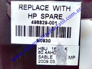 Calamuchita Portátil ⋆ Venta de repuestos de notebooks y netbooks / Compra de equipos ⋆ https://www.calamuchitaportatil.com.ar ⋆ 0903SPA3 ⋆ <span style="color: #00ccff;"><em><strong>Marca: Sable<br>Modelo/Parte: HBU 16"SPK 60.4AH06.001 / 496829-001</strong></em></span>