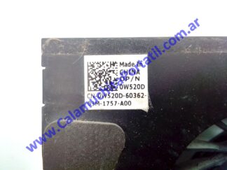 Calamuchita Portátil ⋆ Venta de repuestos de notebooks y netbooks / Compra de equipos ⋆ https://www.calamuchitaportatil.com.ar ⋆ 0923VEA4 ⋆ <span style="color: #00ccff;"><em><strong>Marca: Sunon<br>Modelo/Parte: GB0508PGV1-A / 0W520D</strong></em></span>