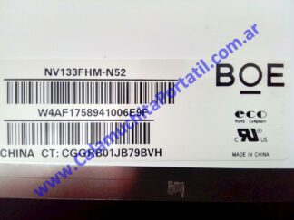 Calamuchita Portátil ⋆ Venta de repuestos de notebooks y netbooks / Compra de equipos ⋆ https://www.calamuchitaportatil.com.ar ⋆ 0929DIA3 ⋆ <span style="color: #00ccff;"><em><strong>Marca: Boe<br>Modelo/Parte: NV133FHM-N52</strong></em></span>