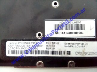 Calamuchita Portátil ⋆ Venta de repuestos de notebooks y netbooks / Compra de equipos ⋆ https://www.calamuchitaportatil.com.ar ⋆ 0930KBA3 ⋆ <span style="color: #00ccff;"><em><strong>Marca: Lenovo<br>Modelo/Parte: PM4VB-US / LCM16A1 / SN20L24291 / LCM16A13USJ6861 / PK131221B00</strong></em></span>